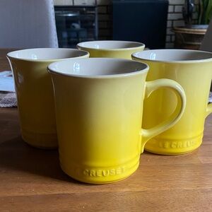 Le Creuset Sunny Yellow Vancouver Mugs, Set of 4